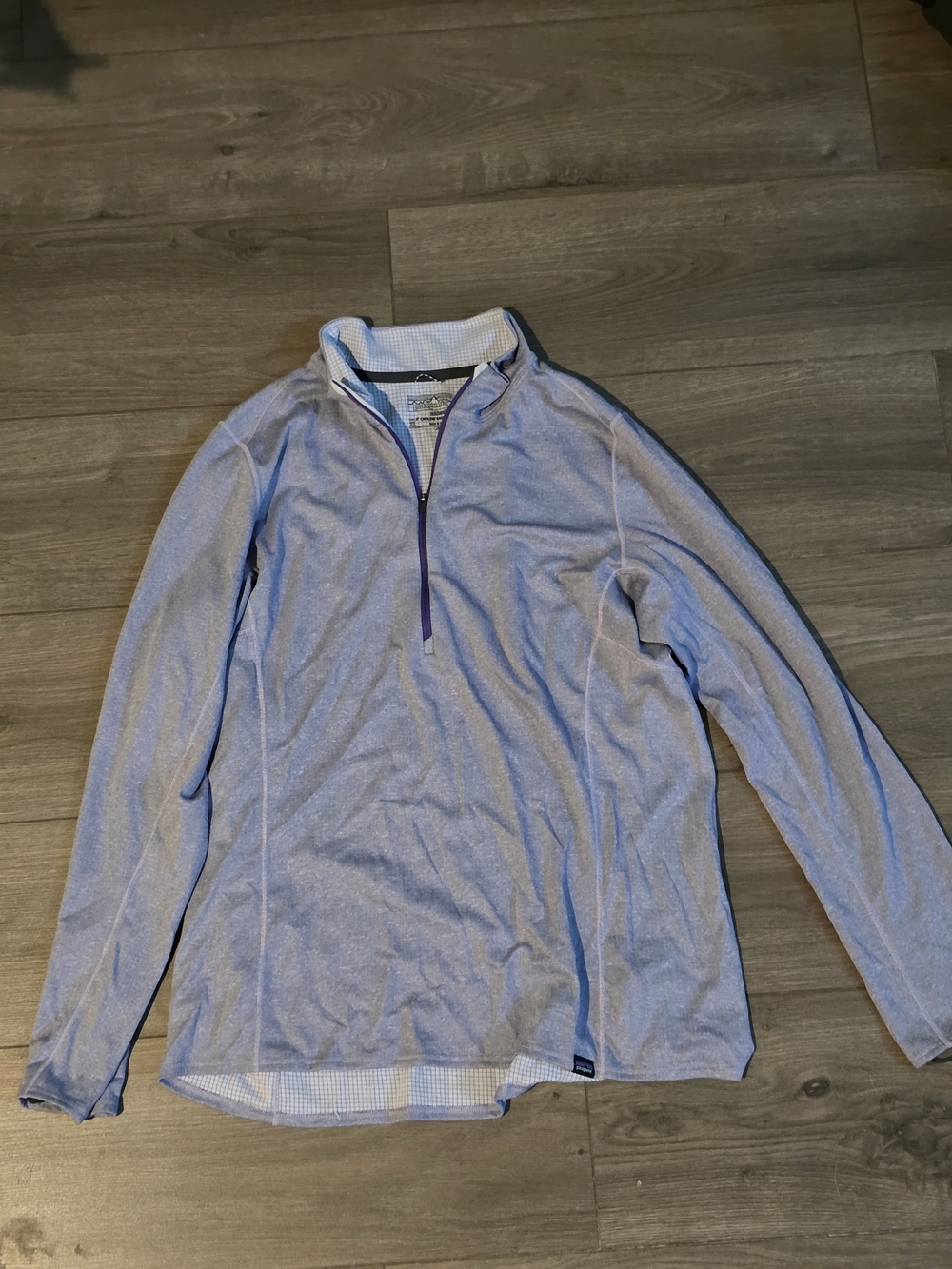 Patagonia Light Blue Heather Quarter-Zip Pullover